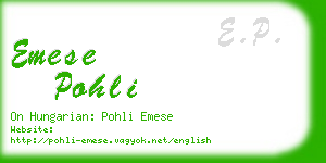 emese pohli business card